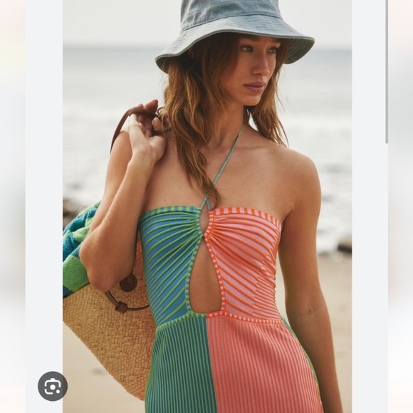 Solid & stripe multicolor dress - Picture 5 of 8